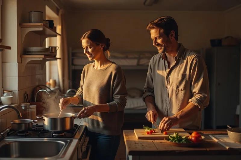 Une cuisine commune, terrain d'échange naturel entre voyageurs.