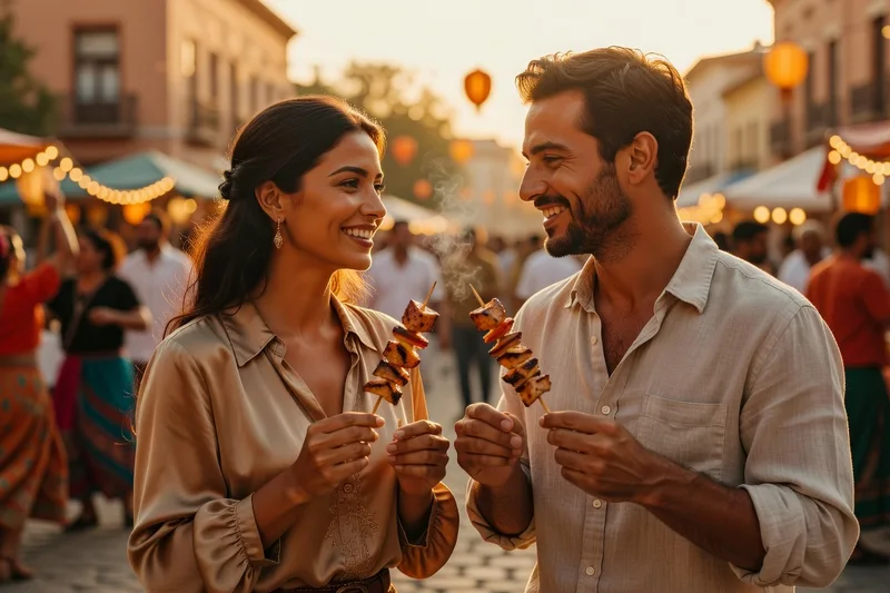 Un moment de partage autour de la gastronomie locale en fête.